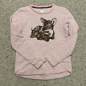 Sequin Bambi sweater shirt sz12